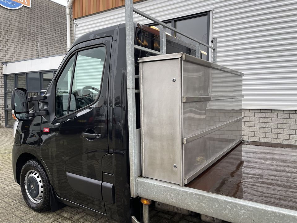 Renault Master T35 2.3 dCi 165pk L3 Energy EURO VI / pickup / open laadbak / plateau L 375 x B 210 / vaste prijs rijklaar € 22.950 ex btw / lease vanaf € 410 / airco / cruise / navigatie / opberg box