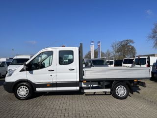 Ford Transit 350 2.0 TDCI L3H1 DC 7 persoons pickup / vaste prijs rijklaar € 18.950 ex btw / lease vanaf € / airco / cruise / open laadbak / trekhaak 2650 kg / euro 6 diesel