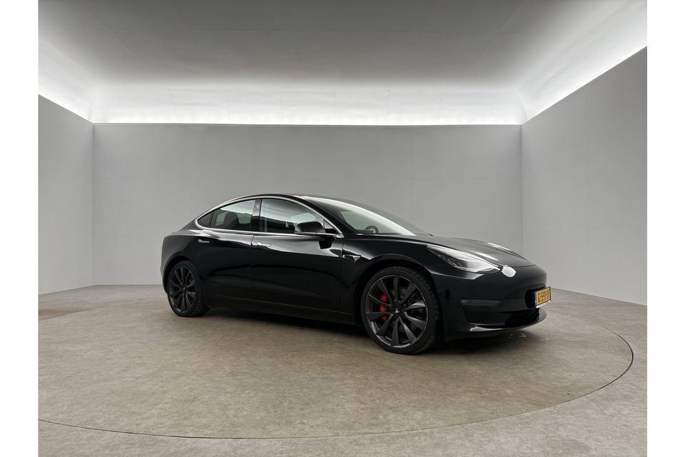 Tesla Model 3 Performance AWD 75 kWh 462PK Autopilot 360Camera LED Cruise Clima Navi Pano View Memory-Seats Leder PDC 20"LMV