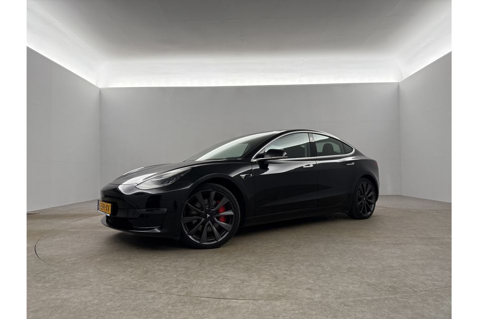 Tesla Model 3 Performance AWD 75 kWh 462PK Autopilot 360Camera LED Cruise Clima Navi Pano View Memory-Seats Leder PDC 20"LMV