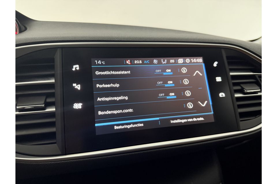 Peugeot 308 1.2 PureTech Pano View Carplay Cruise Clima LED Trekhaak Leder Navigatie PDC 16"LMV