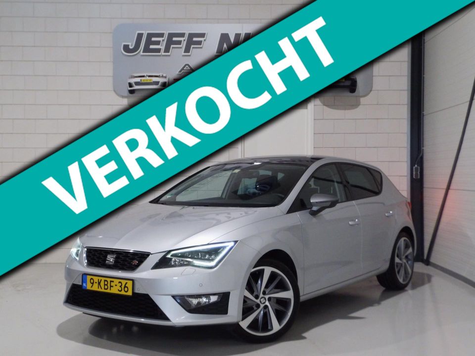 SEAT Leon 1.4 TSI FR "Origineel NL!" Navigatie Full-LED 18"Velgen Leder-alcantara, van 2e eigenaar in ZEER nette staat!