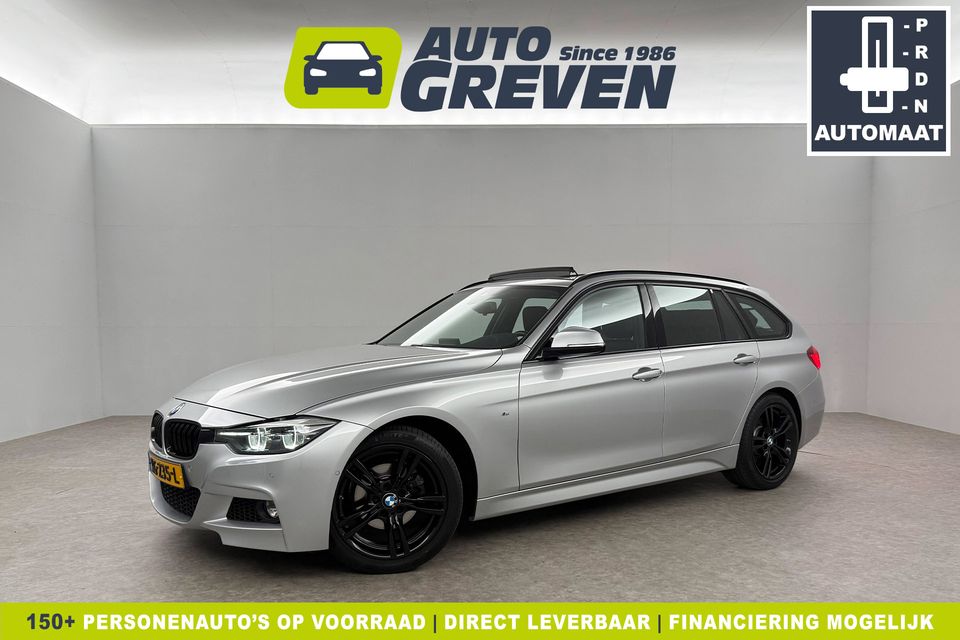 BMW 3 Serie 318i M Sport Automaat Pano LED Camera Clima Cruise Navi Head-up Display Stoelverwarming Leder PDC 18"LMV